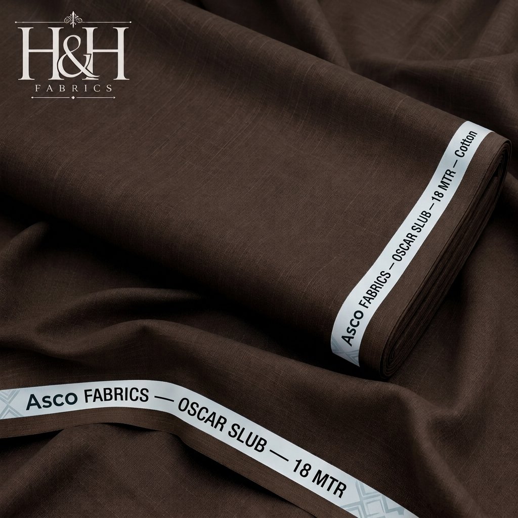 Dark BROWN Design Hard Cotton Slub Design Hard Cotton Slub - Image 1